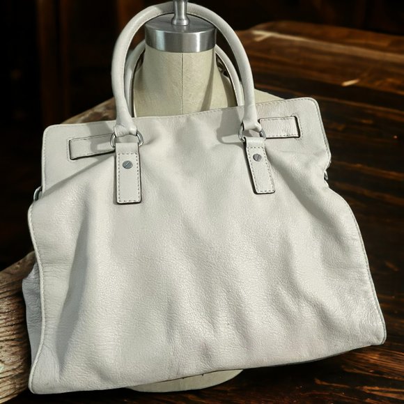 Michael Kors Large Clay Color Hamilton Satchel Tote Bag Padlock Shoulder Strap - Picture 2 of 16